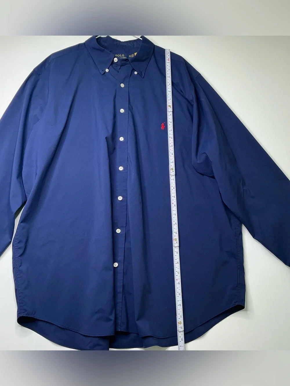 Ralph Lauren Men’s Shirt Featherweight Twill 2XB Blue Button Down Long Sleeve